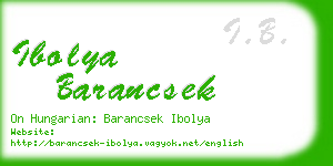 ibolya barancsek business card